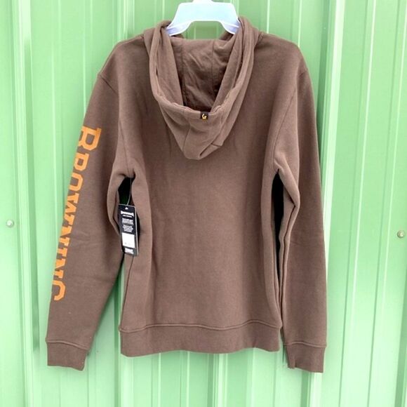 Men’s Browning Hoodie Sweatshirt Top Western Country Hunter Size S - Picture 2 of 2